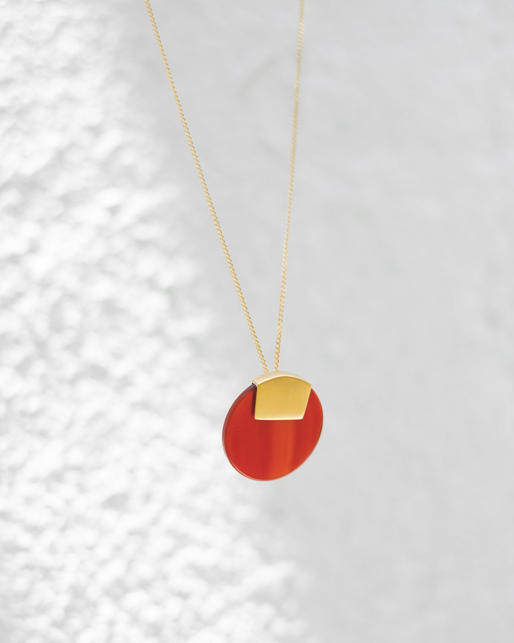 Gold-Vermeil cornelian necklace / MONU CAP