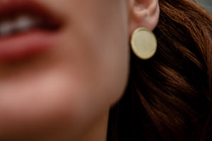 Golden & Silver earring / DISC medium