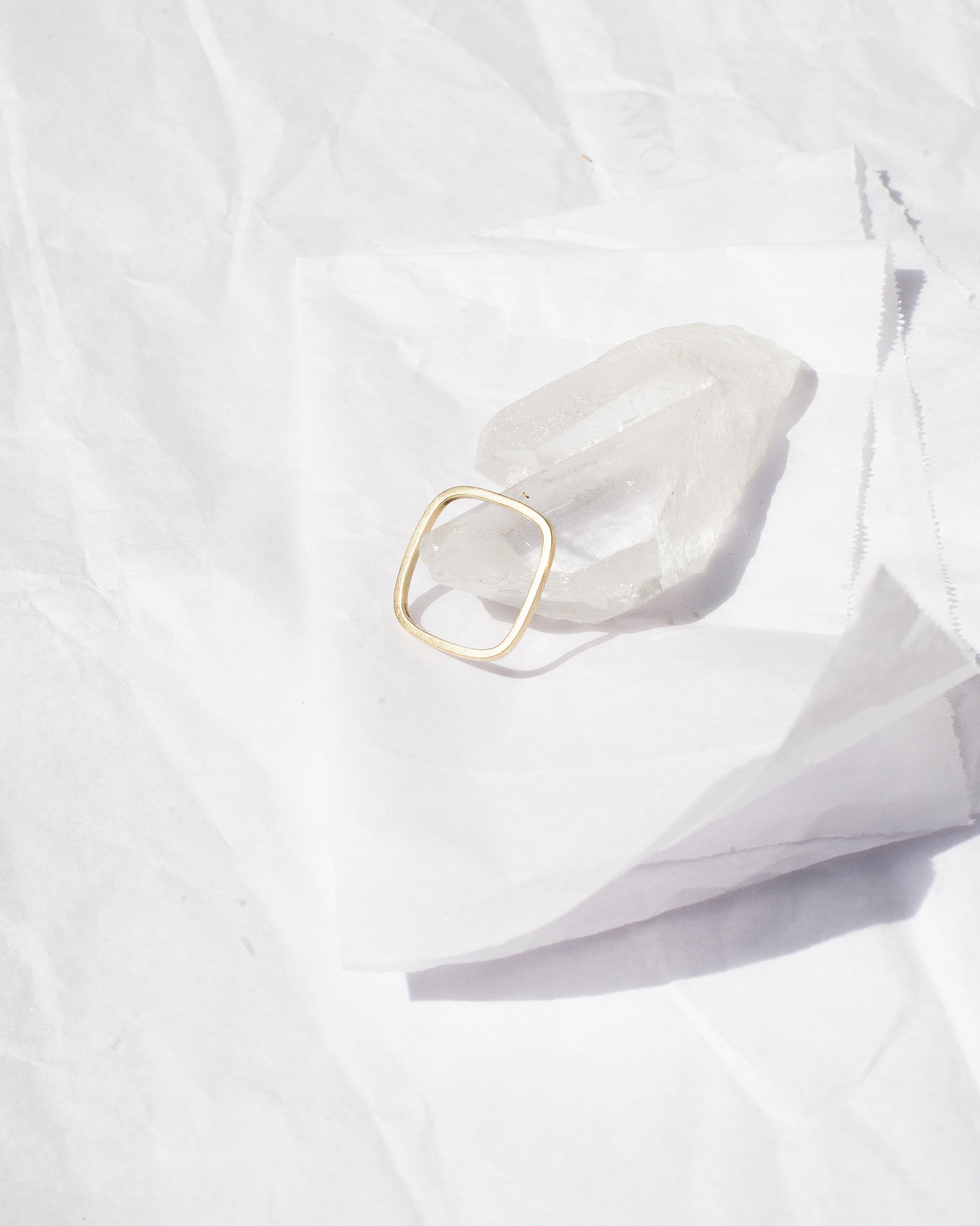 Gold & Gold-Vermeil ring / SQUARED